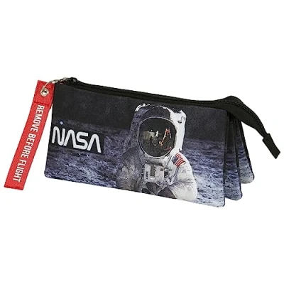 Afbeelding van NASA astronaut 2.0 FAN pennenetui, 3 voudig, zwart, één maat, etui Triple 2.0, zwart., voudig