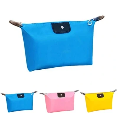 Afbeelding van TRIXES Set van 3 kleine waterdichte reistassen voor make up, cosmetica, toiletartikelen, accessoires, kwasten, toilettassen dames en heren, koningsblauw, zwart en, Roze