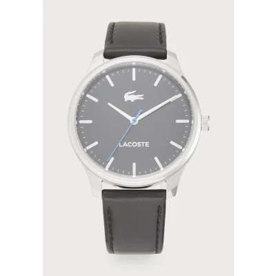 Afbeelding van Lacoste Lisbon Horloge black/silvercoloured, Heren, Maat: One Size, Black/silver coloured