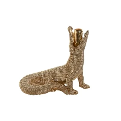 Afbeelding van Decoratieve figuren Home ESPRIT Gouden Krokodiel 26,5 x 18 23,5 cm