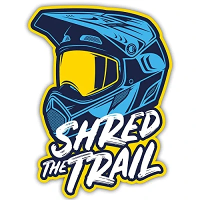 Afbeelding van Finest Folia Mountainbike sticker voor auto, fiets, helm, waterfles, gitaar, laptop, koffer, outdoor, MTB, vinyl, waterdicht, sticker, accessoires R201 (06 Shred the Trail)