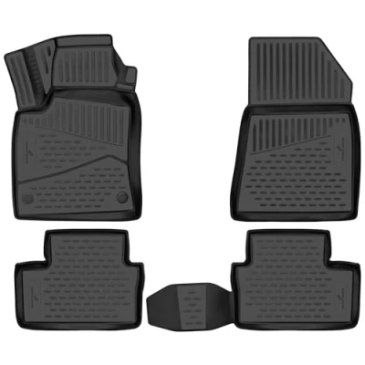 Afbeelding van WALSER XTR 75287 Vloermatset Waterdicht Rubber voor en achter Zwart Op maat gemaakt
