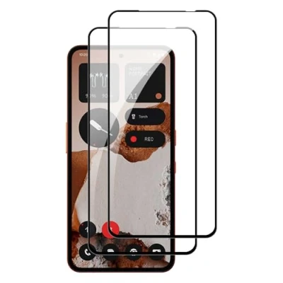 Afbeelding van Rojeuinn Nothing Phone 3A displaybeschermfolie van gehard glas en cameralensbescherming, krasbestendig, 9H hardheid, glas, 2 stuks