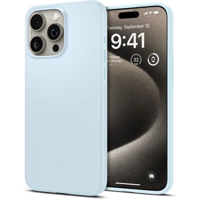 Afbeelding van Spigen Thin Fit Hoesje Geschikt voor Apple iPhone 15 Pro Max Back Cover Blauw