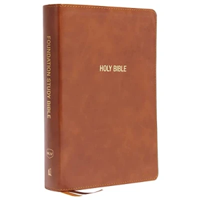 Afbeelding van NKJV, Foundation Study Bible, Large Print, Leathersoft, Brown, Red Letter, Comfort Print