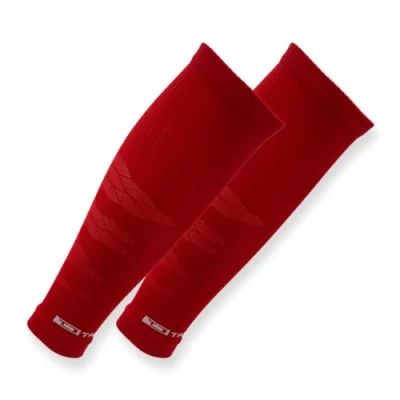 Afbeelding van Tapedesign &quot;Tubes Pro 1 paar voetbalsokken (zonder sokken) rood voor dames, heren en kinderen voetbalmouwen scheenbeschermers lange