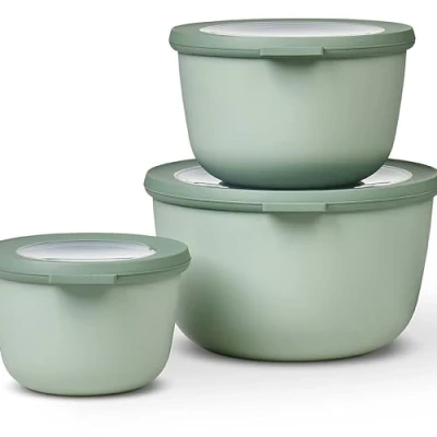 Afbeelding van Mepal Multikom Cirqula vershouddoos set 500 + 1000 2000 ml Rond Nordic sage