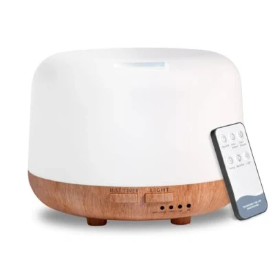 Afbeelding van 300ML etherische olie diffuser, afstandsbedieningsverspreiders voor oliën, ultrasone aromatherapie luchtbevochtiger met instelbare mistmodus &amp; waterloze auto uit, slaapkamer/kantoor/reis