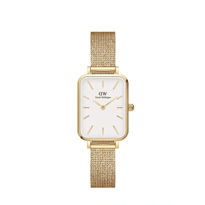 Afbeelding van Daniel Wellington dames Quadro Pressed Evergold horloge DW00100556 in de kleur Goud