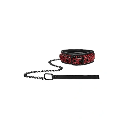 Afbeelding van Luxe Halsband met Riem Rood