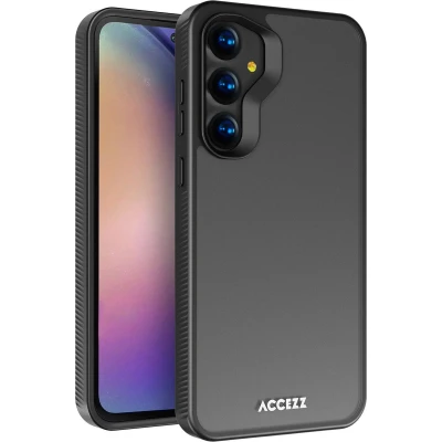 Afbeelding van Accezz Hoesje Geschikt voor Samsung Galaxy A55 Rugged Frosted Backcover zwart