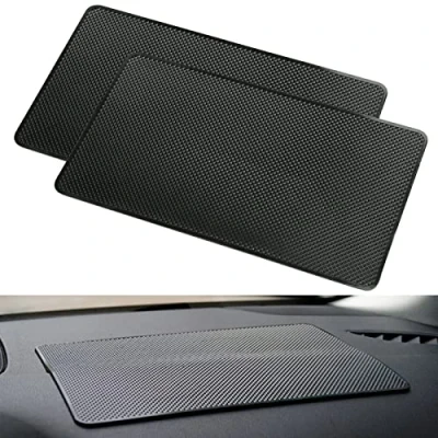 Afbeelding van 2 stuks antislipmatten, antislipmatten voor auto, dashboard, antislippads, siliconen bevestigingskussens, wordt gebruikt autodecoraties, brillen, mobiele telefoons