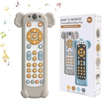 Afbeelding van JoyJoyful Muziekspeelgoed voor baby&#039;s van 6 tot 12 maanden, 3 talen met tv afstandsbediening kinderen 1 jaar Spaans/Engels/Frans, speelgoed om te leren spreken meisjes en jongens,