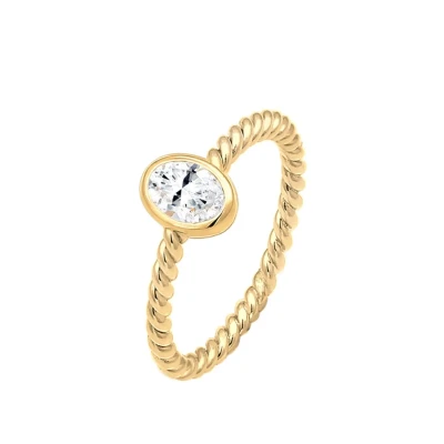 Afbeelding van Elli Ring Goldcoloured, Dames, Maat: 54, Gold/coloured