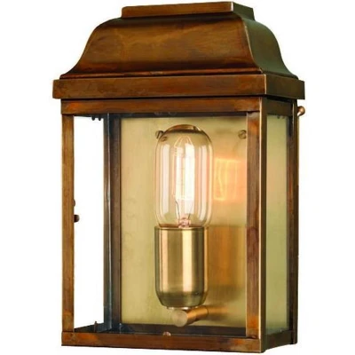 Afbeelding van Elstead Lighting LED Wand Buitenlamp Victoria 1X E27 Max 60W IP44 Dimbaar Aged Brass