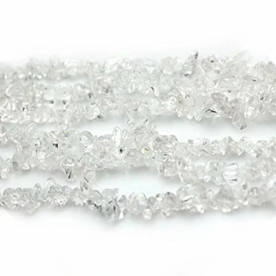 Afbeelding van SKYBEADS Natuurlijke chips van kwartskristal, onregelmatig, 3 8 mm, op draad, voor het maken sieraden, halskettingen en armbanden, lengte 78 cm