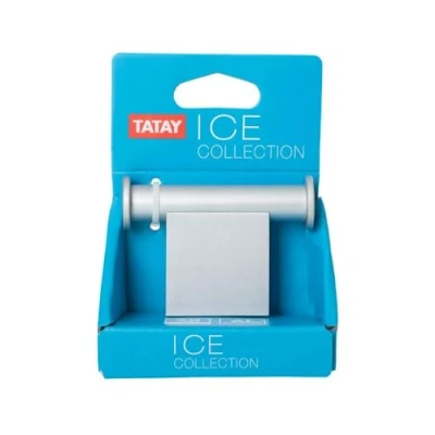 Afbeelding van TATAY dubbele kapstokhaak van Colección Ice, gemaakt mat aluminium, modern, elegant design. Bevestigingssysteem met schroeven