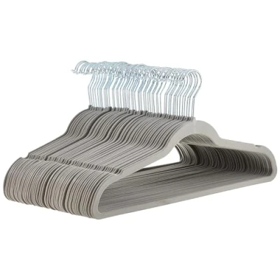 Afbeelding van Amazon Basics 50 stuks fluwelen kleerhangers, voor kostuums, grijs