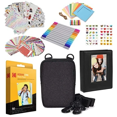 Afbeelding van Kodak 2&quot;x3&quot; Premium Zink Fotopapier (50 Pack) Accesory Kit met fotoalbum, hoesje, stickers, markers