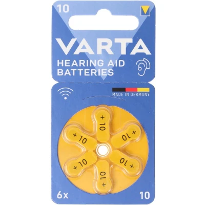Afbeelding van Varta batterij zink lucht, 10, 1,4 V retailblister (6 pack)