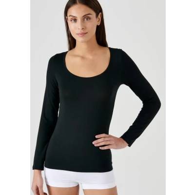 Afbeelding van Damart T shirt met lange mouwen onzichtbaar Thermolactyl Dames Zwart 34 36 (XS)