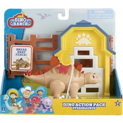 Afbeelding van Dino Ranch Brontosaurus Playset Action met dinosaurus, de dinosaurus is beweegbaar en hoog, ca. 10 cm, als tv visa, voor kinderen vanaf 3 jaar, DNA05400, voorziegspelletjes