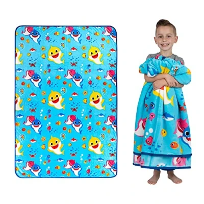 Afbeelding van Franco Superzachte pluche deken voor kinderen, 157,5 x 228,6 cm, babyhaai