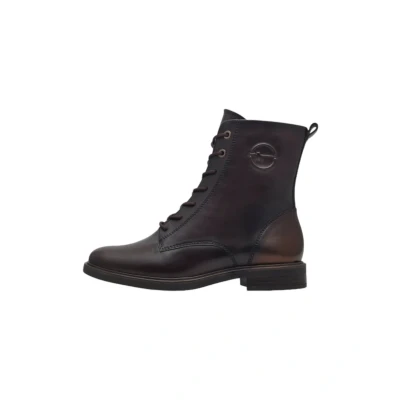 Afbeelding van Tamaris MIT Touchit Veterboots, Dames, Maat: 38, Mocca Leer/ synthetisch