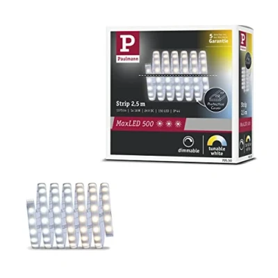 Afbeelding van Paulmann 70550 LED strip uitbreidingsset Met connector (male) 24 V 2.5 m Warmwit