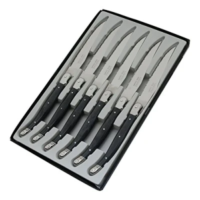 Afbeelding van Pradel Excellence Doos met 6 messen, lagUIOL, grijs, 25,7 x 15,7 1,5 cm
