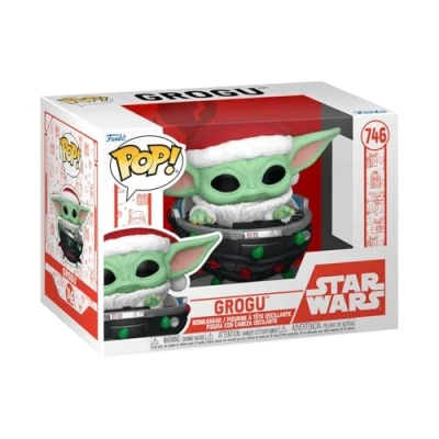 Image de Figurine Funko Pop Star Wars Mando Holiday Grogu Pram