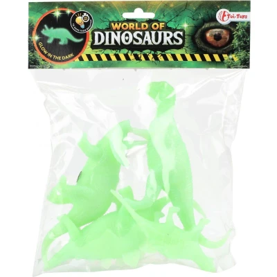 Afbeelding van World of Dinosaurs Glown in the Dark Dino, 4st.