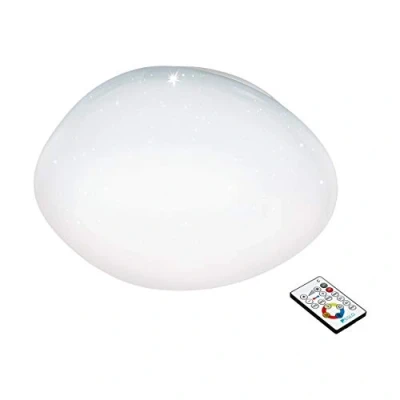 Afbeelding van EGLO Sileras LED plafondlamp Ø60 cm wit met kristal