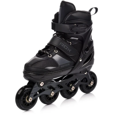 Afbeelding van Meteor Rox Skates Inline Kinderen Verstelbaar S maat 30 33, zwart