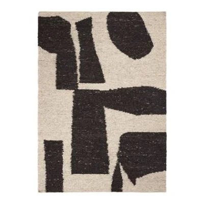 Afbeelding van ferm LIVING Piece Vloerkeed 140 x 200 cm Coffee