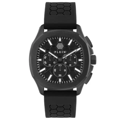 Afbeelding van Philipp Plein $keleton $pectre PWSAA0823 Horloge Siliconen Zwart Ø 44 mm