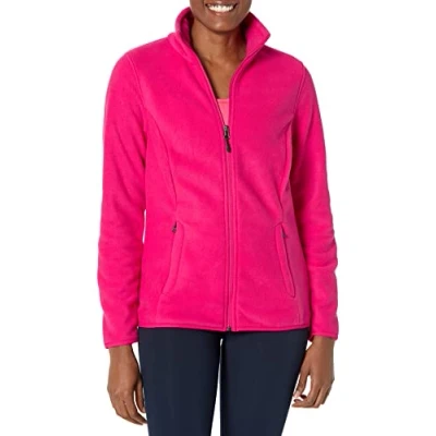 Image de Amazon Essentials Veste polaire douce à fermeture éclair intégrale pour femme (disponible en grande taille), rose, taille XXL