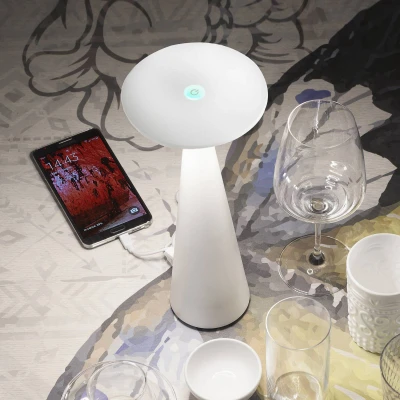 Afbeelding van Zafferano Dama tafellamp (snoerloos) met dimmer LED Wit