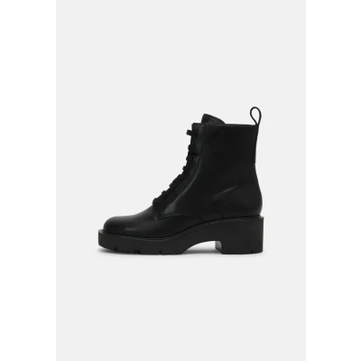 Afbeelding van Camper Milah Enkellaarsjes met plateauzool, Dames, Maat: 36, Black Leer