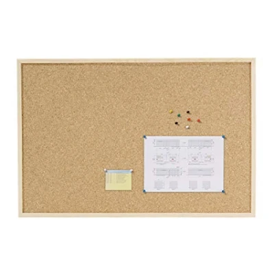 Afbeelding van Dahle Prikbord van kurk (houten frame, 7 mm dikke kurkplaat, 6 punaises) 90 x 120 cm
