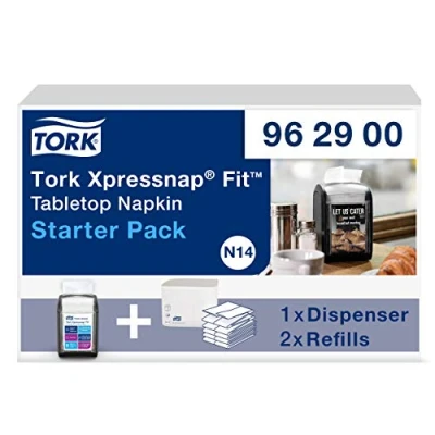 Afbeelding van Startpakket Dispenser Tork Xpressnap Fit® Tabletop N14 zwart 962900