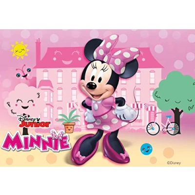 Afbeelding van Minnie Mouse A5 verjaardagstaartdecoratie voor kinderen