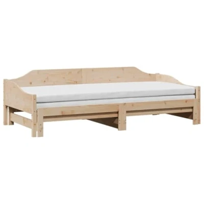 Image de vidaXL lit de jour et gigogne sans matelas 80x200 cm bois massif847161