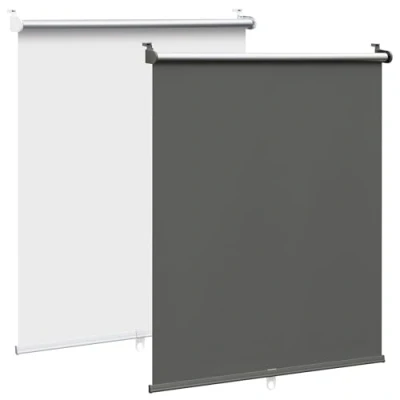 Afbeelding van WOLTU Klemmfix Thermo rolgordijn voor ramen en deuren, zonder boren, inkijkbescherming zonwering, zijkoord, 80 x 150 cm, draadloos, antraciet
