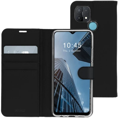 Afbeelding van Oppo A15 Hoesje Met Pasjeshouder Accezz Wallet Softcase Bookcase Zwart