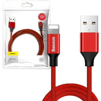 Afbeelding van Baseus Kabel USB naar Apple Lightning 1.8m Rood