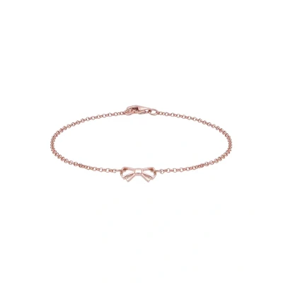 Afbeelding van Elli BOW Basic Armband, Dames, Maat: 16, Roségoldfarben