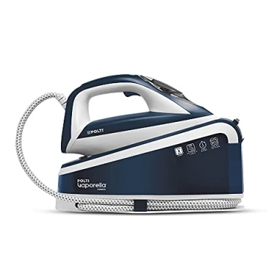 Afbeelding van Polti Vaporella Express VE30.10, krachtige stoomgenerator tot pomp 8 bar, eco functie, met One temperatuurtechnologie en digitale instelling, wit/blauw