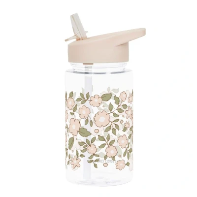 Afbeelding van A little lovely company drinkfles met rietje bloesem roze 450ml