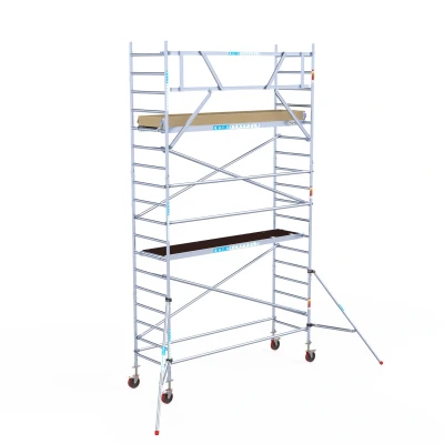 Afbeelding van Euroscaffold Rolsteiger Budget Schoren L305xB90 6.20m werkhoogte Carbon platformen